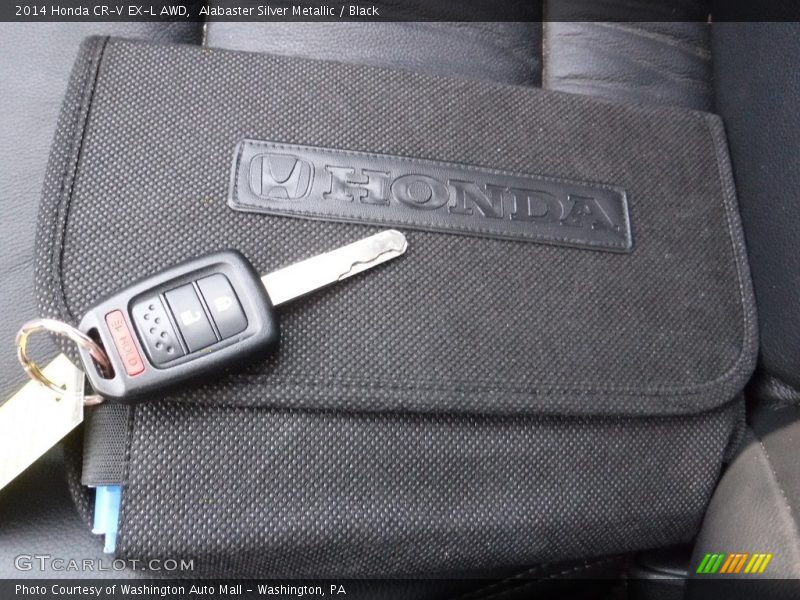 Alabaster Silver Metallic / Black 2014 Honda CR-V EX-L AWD