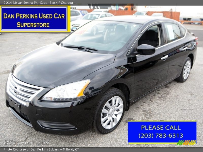Super Black / Charcoal 2014 Nissan Sentra SV