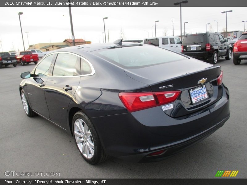 Blue Velvet Metallic / Dark Atmosphere/Medium Ash Gray 2016 Chevrolet Malibu LT