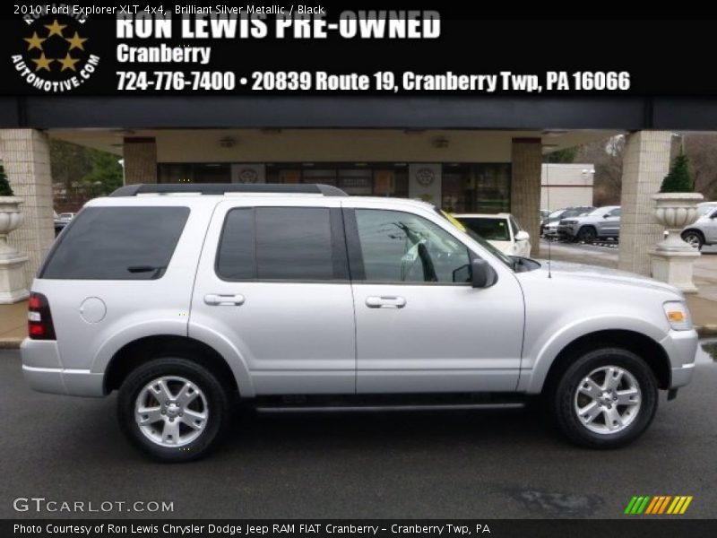 Brilliant Silver Metallic / Black 2010 Ford Explorer XLT 4x4