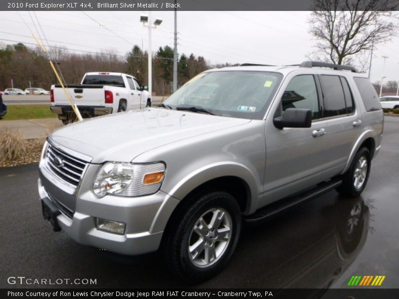 Brilliant Silver Metallic / Black 2010 Ford Explorer XLT 4x4