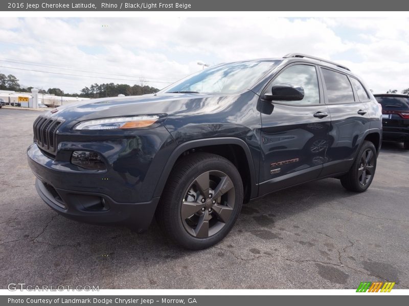 Rhino / Black/Light Frost Beige 2016 Jeep Cherokee Latitude