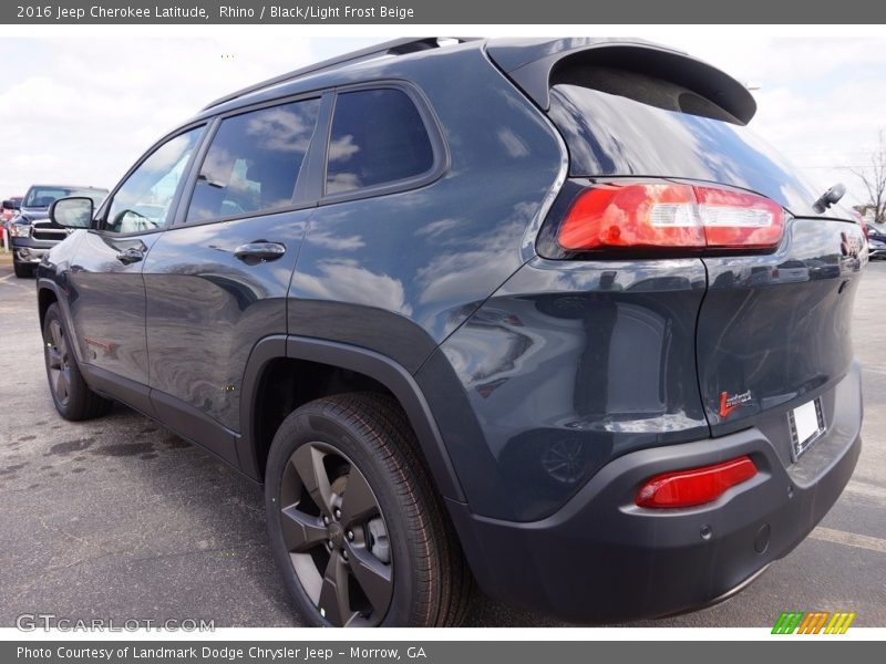 Rhino / Black/Light Frost Beige 2016 Jeep Cherokee Latitude
