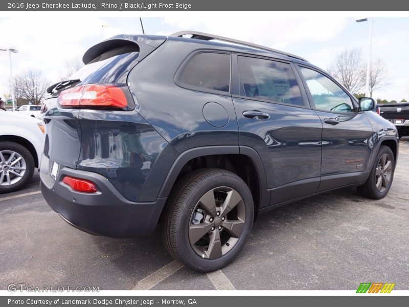 Rhino / Black/Light Frost Beige 2016 Jeep Cherokee Latitude