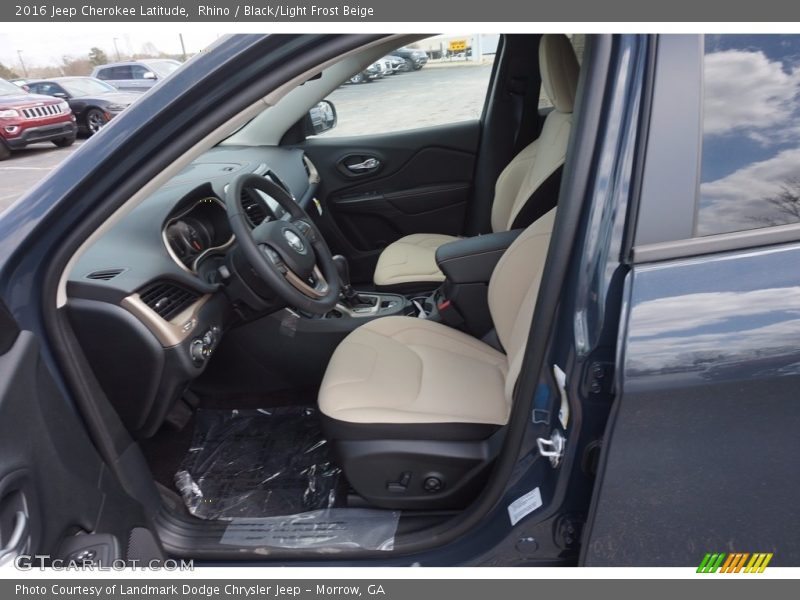 Rhino / Black/Light Frost Beige 2016 Jeep Cherokee Latitude