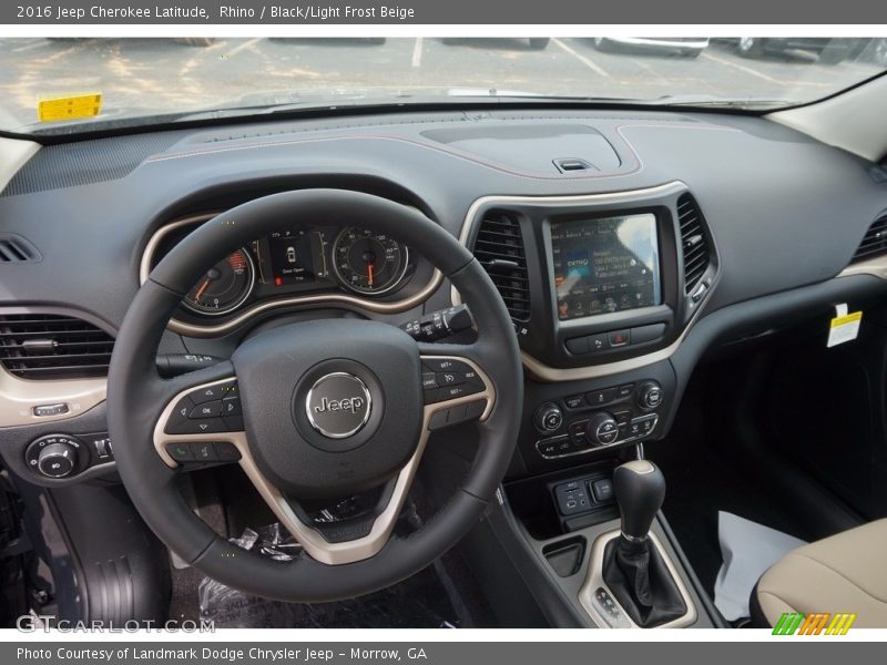 Rhino / Black/Light Frost Beige 2016 Jeep Cherokee Latitude