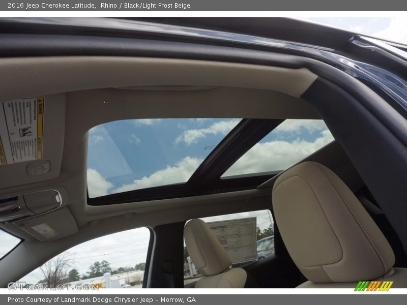 Rhino / Black/Light Frost Beige 2016 Jeep Cherokee Latitude