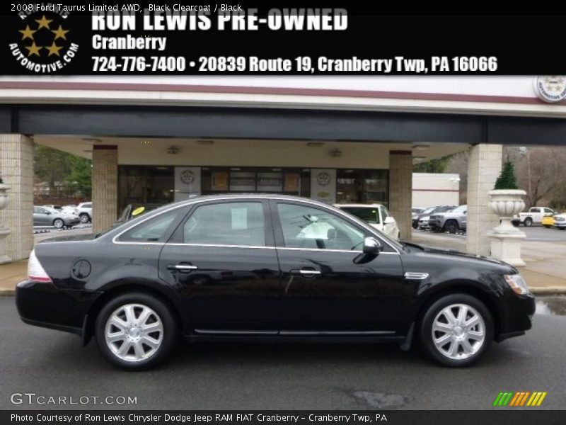 Black Clearcoat / Black 2008 Ford Taurus Limited AWD
