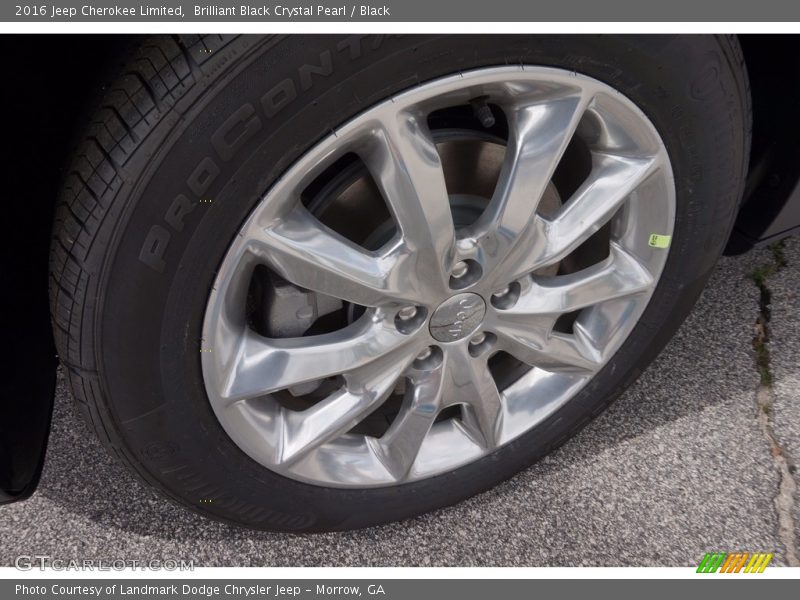 Brilliant Black Crystal Pearl / Black 2016 Jeep Cherokee Limited