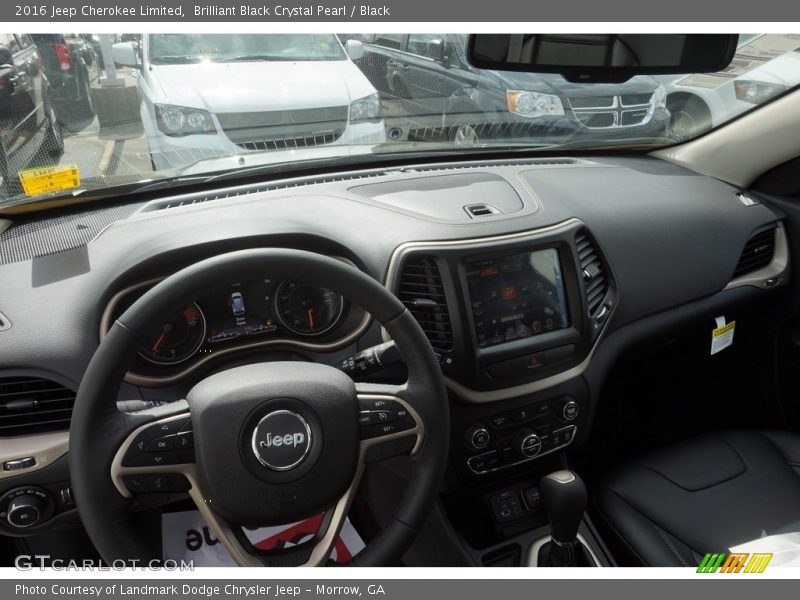 Brilliant Black Crystal Pearl / Black 2016 Jeep Cherokee Limited
