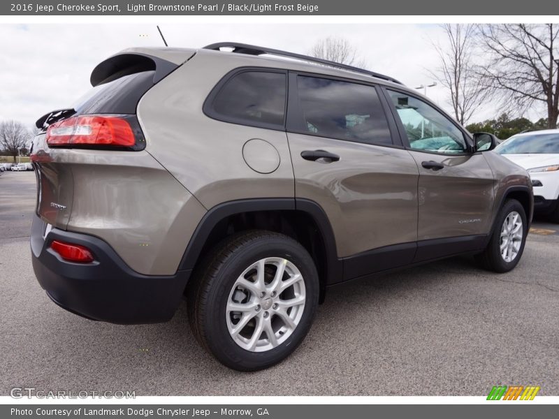 Light Brownstone Pearl / Black/Light Frost Beige 2016 Jeep Cherokee Sport