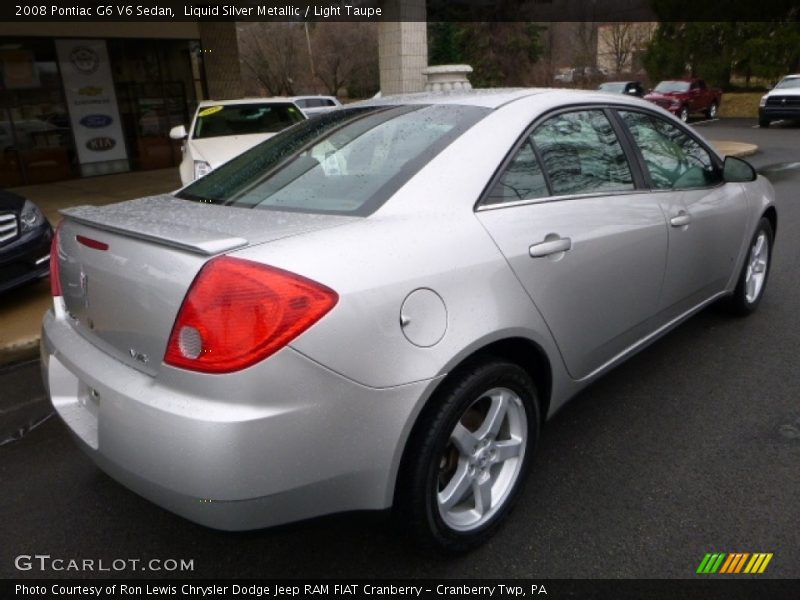 Liquid Silver Metallic / Light Taupe 2008 Pontiac G6 V6 Sedan