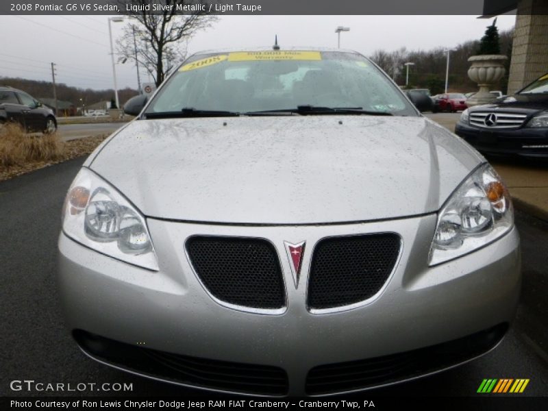 Liquid Silver Metallic / Light Taupe 2008 Pontiac G6 V6 Sedan