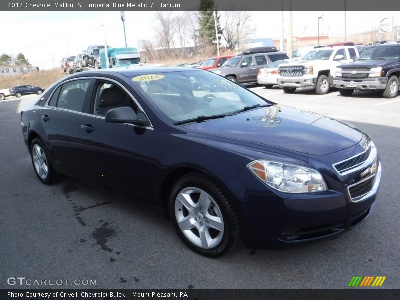 Imperial Blue Metallic / Titanium 2012 Chevrolet Malibu LS