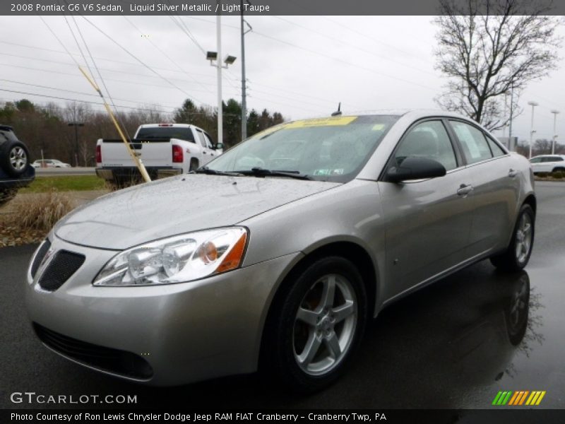 Liquid Silver Metallic / Light Taupe 2008 Pontiac G6 V6 Sedan
