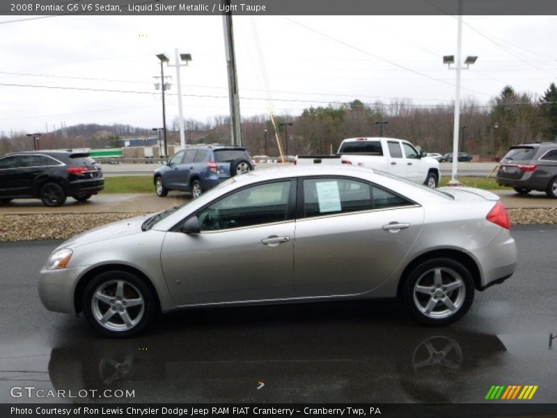 Liquid Silver Metallic / Light Taupe 2008 Pontiac G6 V6 Sedan