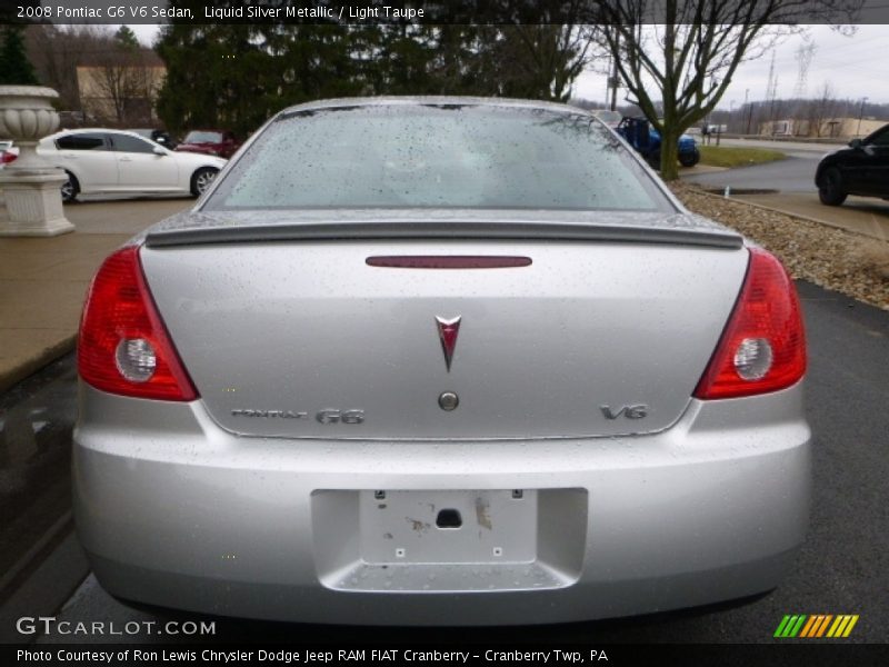 Liquid Silver Metallic / Light Taupe 2008 Pontiac G6 V6 Sedan
