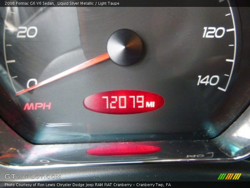 Liquid Silver Metallic / Light Taupe 2008 Pontiac G6 V6 Sedan