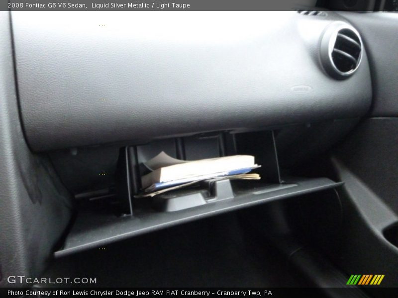 Liquid Silver Metallic / Light Taupe 2008 Pontiac G6 V6 Sedan