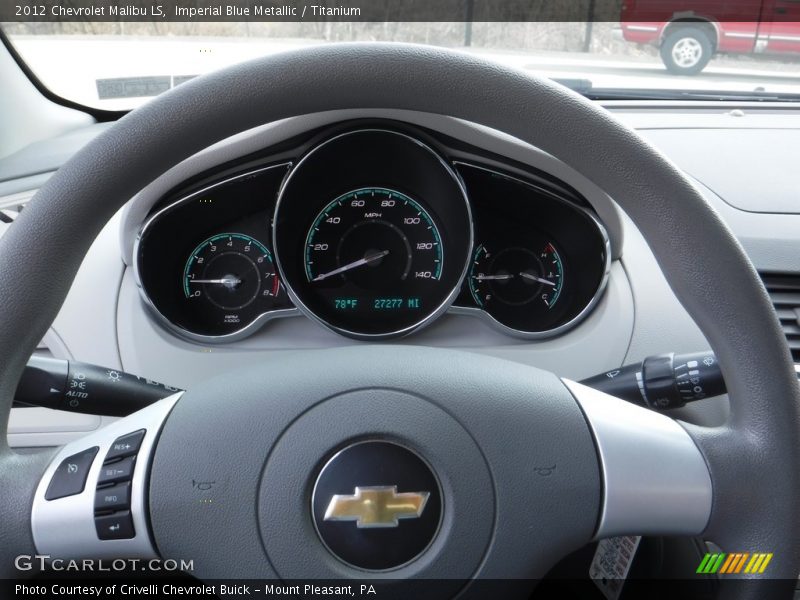 Imperial Blue Metallic / Titanium 2012 Chevrolet Malibu LS