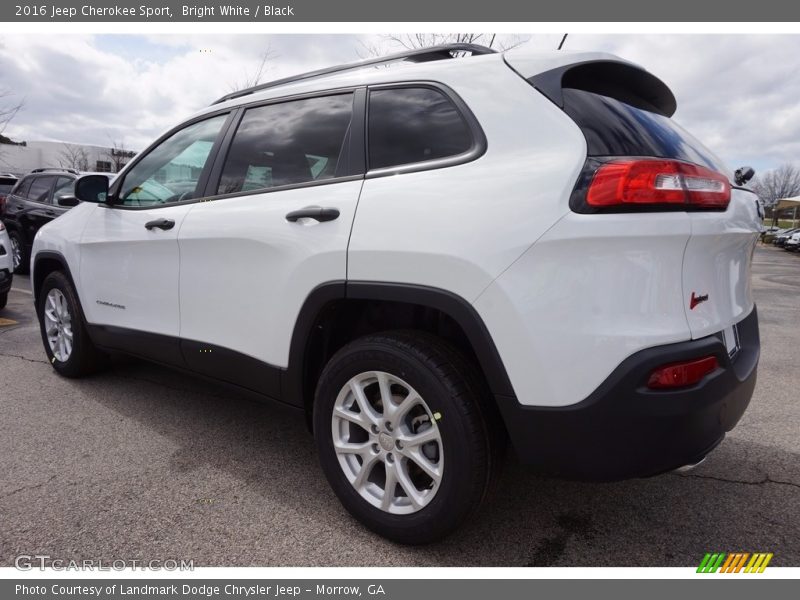 Bright White / Black 2016 Jeep Cherokee Sport