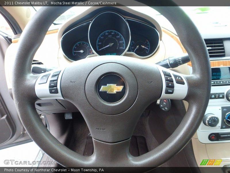 Mocha Steel Metallic / Cocoa/Cashmere 2011 Chevrolet Malibu LT
