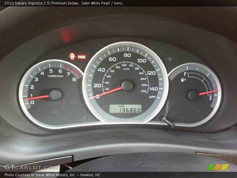 Satin White Pearl / Ivory 2010 Subaru Impreza 2.5i Premium Sedan