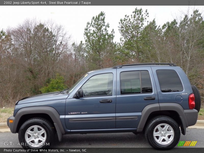 Steel Blue Pearlcoat / Taupe 2002 Jeep Liberty Sport 4x4