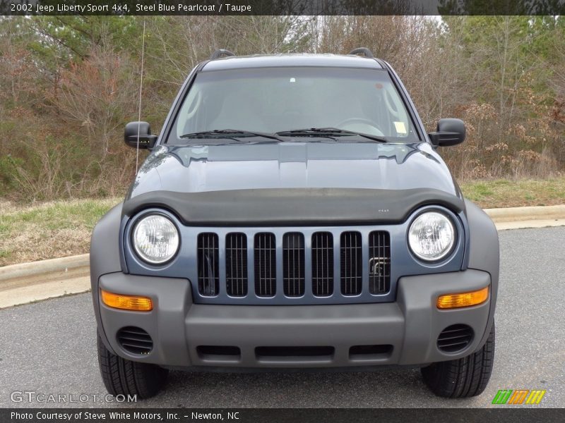 Steel Blue Pearlcoat / Taupe 2002 Jeep Liberty Sport 4x4