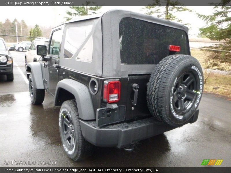 Black / Black 2016 Jeep Wrangler Sport