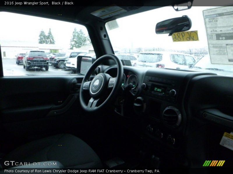 Black / Black 2016 Jeep Wrangler Sport