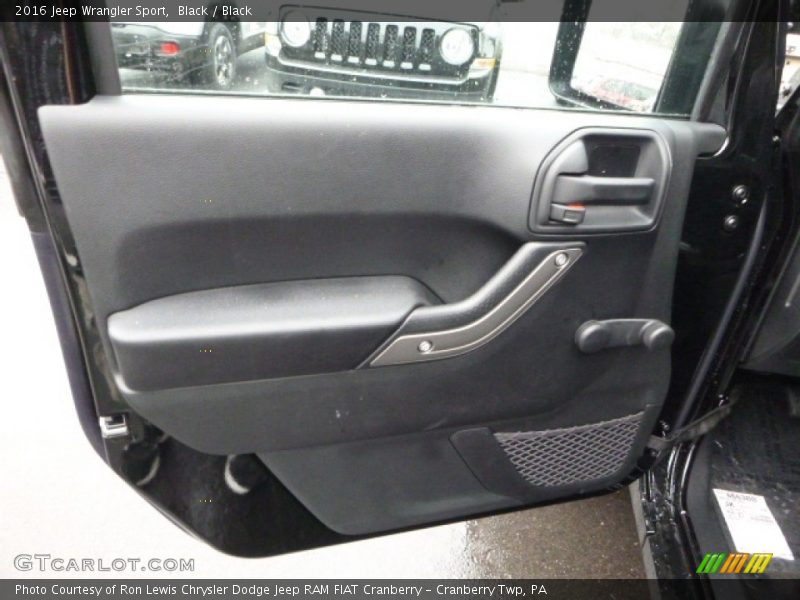 Black / Black 2016 Jeep Wrangler Sport