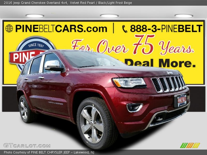 Velvet Red Pearl / Black/Light Frost Beige 2016 Jeep Grand Cherokee Overland 4x4