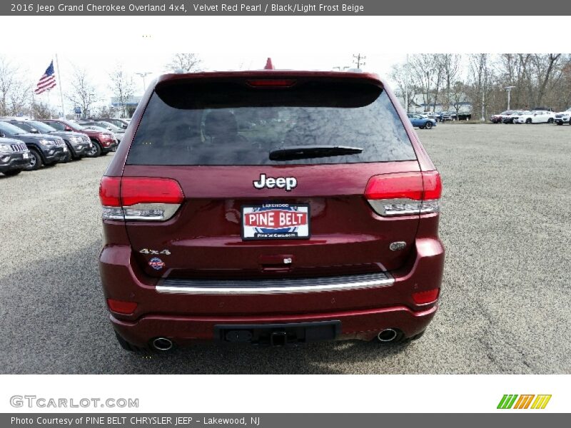 Velvet Red Pearl / Black/Light Frost Beige 2016 Jeep Grand Cherokee Overland 4x4