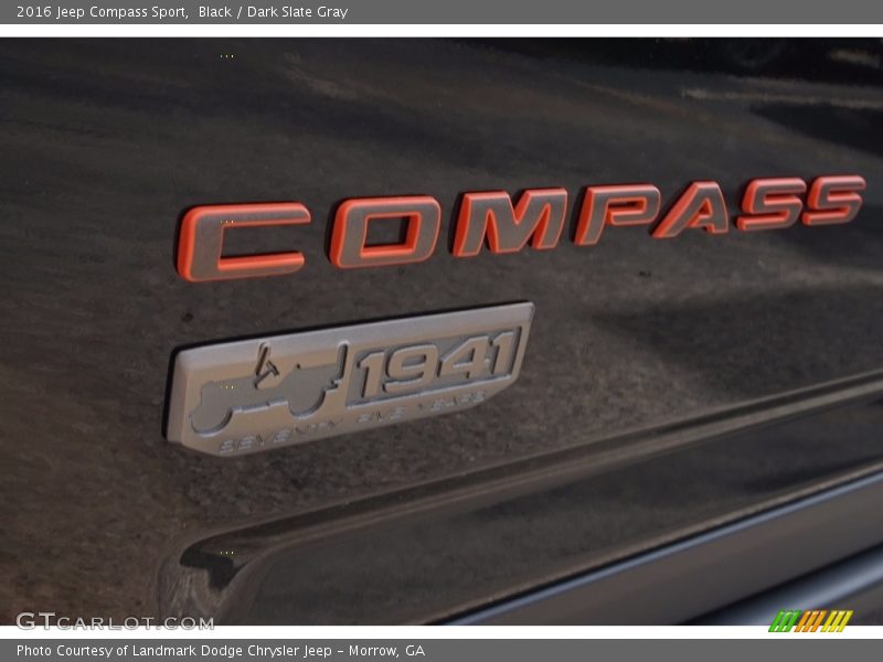 Black / Dark Slate Gray 2016 Jeep Compass Sport
