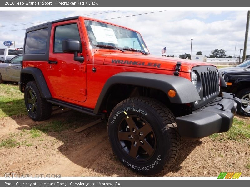Firecracker Red / Black 2016 Jeep Wrangler Sport