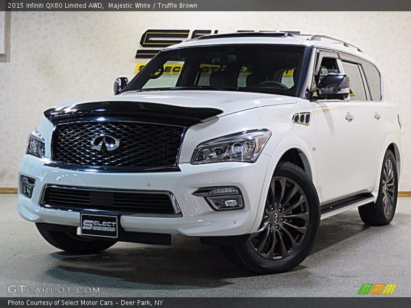 Majestic White / Truffle Brown 2015 Infiniti QX80 Limited AWD