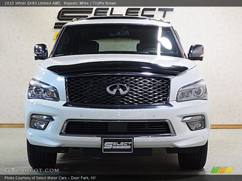 Majestic White / Truffle Brown 2015 Infiniti QX80 Limited AWD