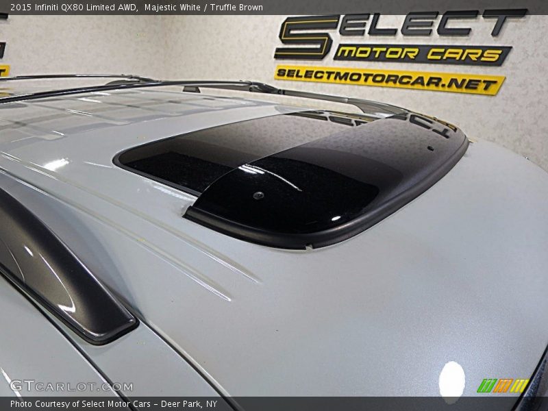 Majestic White / Truffle Brown 2015 Infiniti QX80 Limited AWD