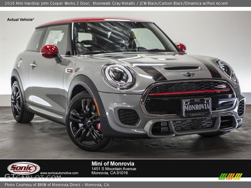 Moonwalk Gray Metallic / JCW Black/Carbon Black/Dinamica w/Red Accent 2016 Mini Hardtop John Cooper Works 2 Door