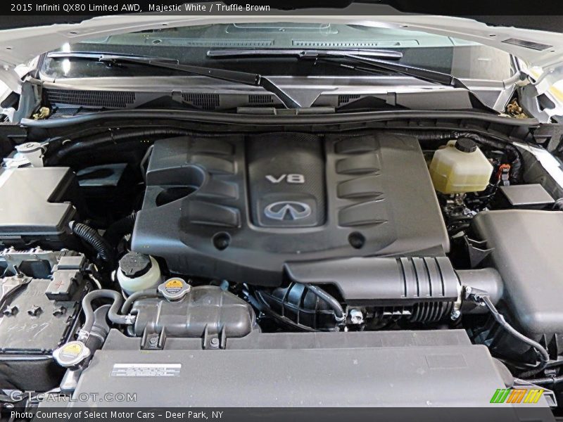 Majestic White / Truffle Brown 2015 Infiniti QX80 Limited AWD