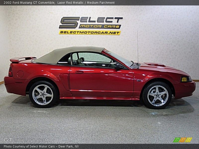 Laser Red Metallic / Medium Parchment 2002 Ford Mustang GT Convertible