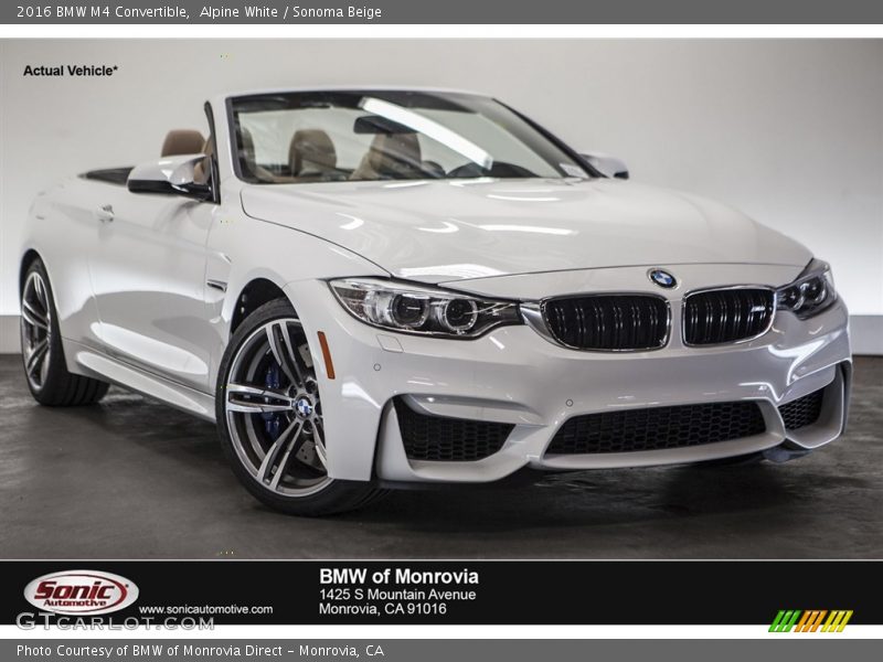 Alpine White / Sonoma Beige 2016 BMW M4 Convertible