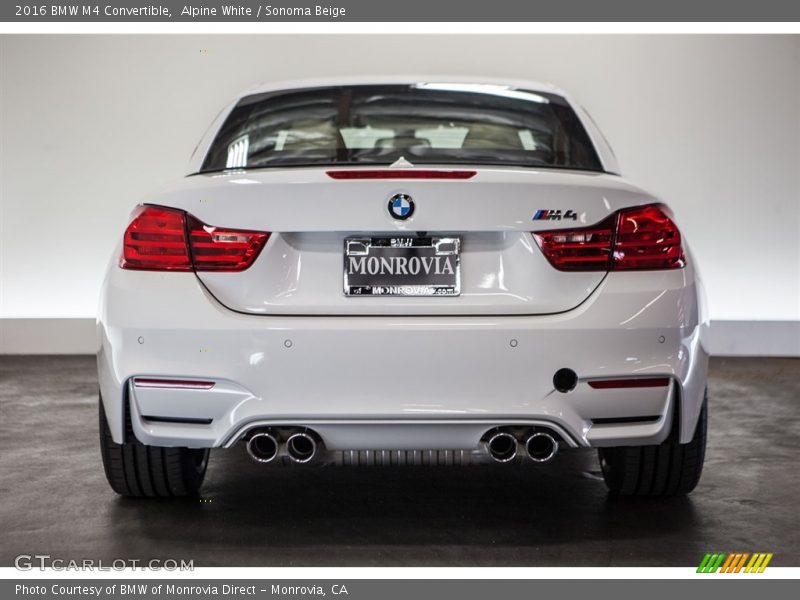 Alpine White / Sonoma Beige 2016 BMW M4 Convertible