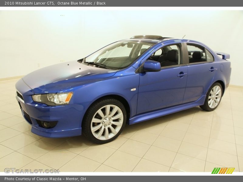 Octane Blue Metallic / Black 2010 Mitsubishi Lancer GTS