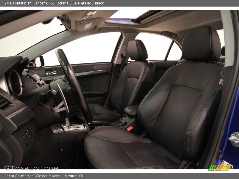 Octane Blue Metallic / Black 2010 Mitsubishi Lancer GTS