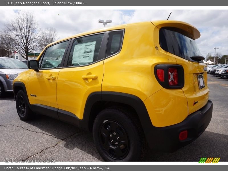 Solar Yellow / Black 2016 Jeep Renegade Sport