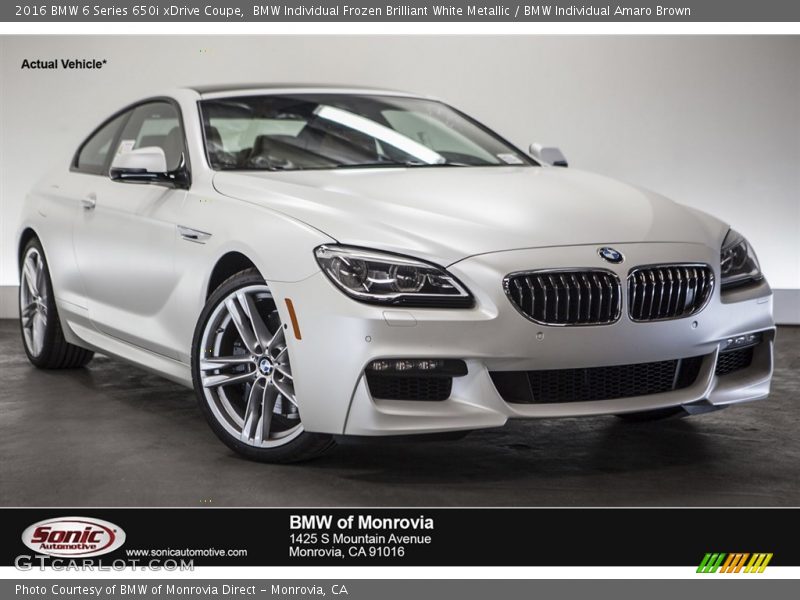 BMW Individual Frozen Brilliant White Metallic / BMW Individual Amaro Brown 2016 BMW 6 Series 650i xDrive Coupe