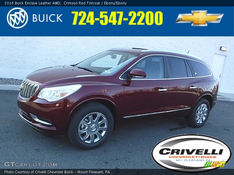 Crimson Red Tintcoat / Ebony/Ebony 2016 Buick Enclave Leather AWD