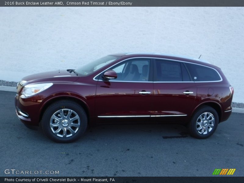 Crimson Red Tintcoat / Ebony/Ebony 2016 Buick Enclave Leather AWD